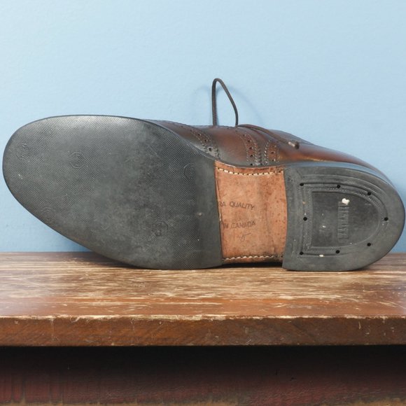 [SOLD] 🇨🇦 VTG Dack's 7E Chocolate Brown Wingtip Oxford - Picture 8 of 9